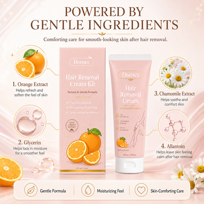 Doroex Gentle Hair Removal Cream for Sensitive Skin | Smooth & Effective for Women & Men