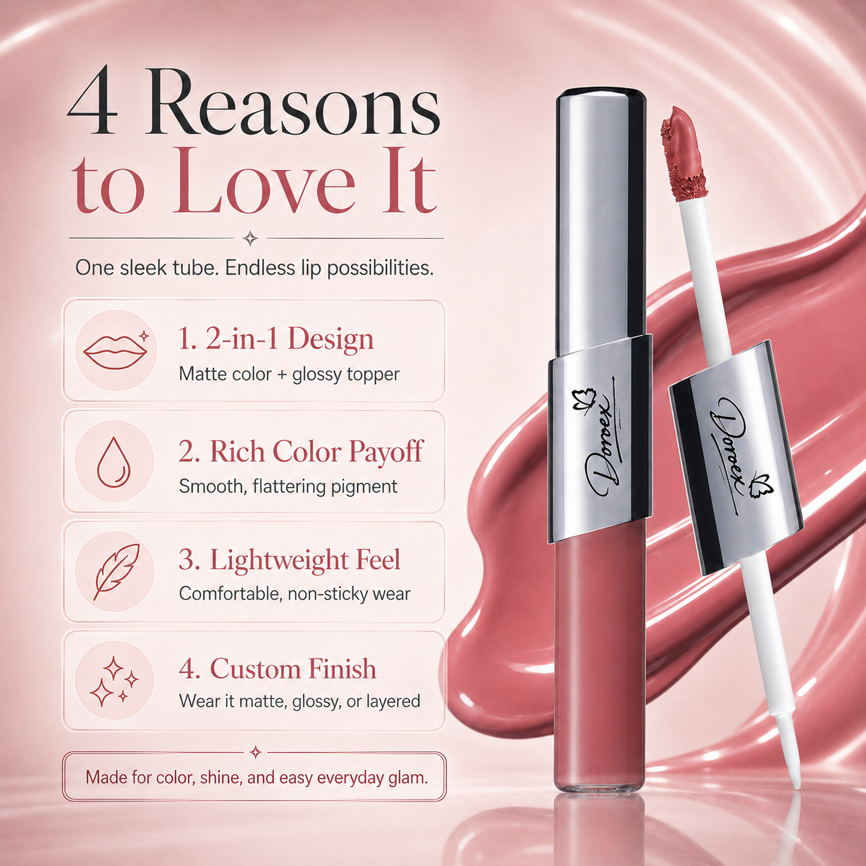 2-in-1 Perfect Twin Lip – Matte Lip Color & Gloss in One