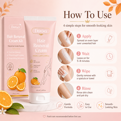 Doroex Gentle Hair Removal Cream for Sensitive Skin | Smooth & Effective for Women & Men
