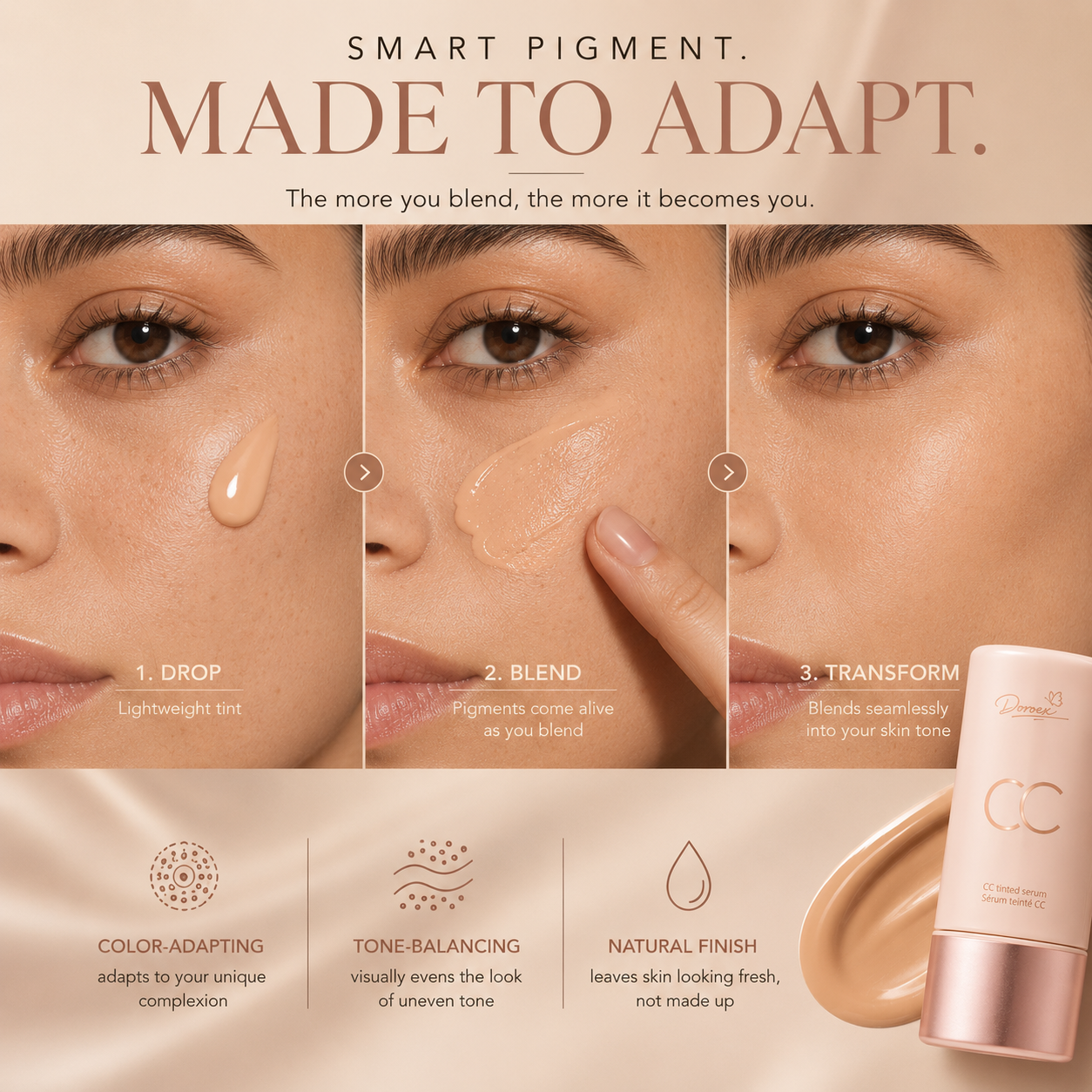 CC Color Correcting Serum & Creaseless Setting Powder Duo