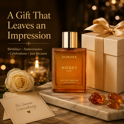 Doroex Honey Oud Perfume 100ml | Warm Floral Spicy Fragrance | Vegan Formula
