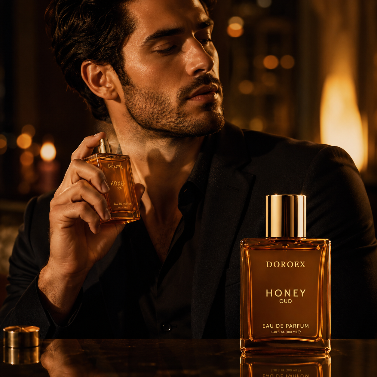 Doroex Honey Oud Perfume 100ml | Warm Floral Spicy Fragrance | Vegan Formula