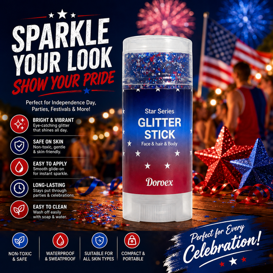 Red, White & Blue Glitter Stick