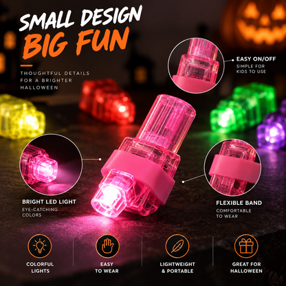 Halloween Finger Projector Lights – LED Ghost & Pumpkin Projection Toys for Kids, Party Favors & Trick-or-Treat