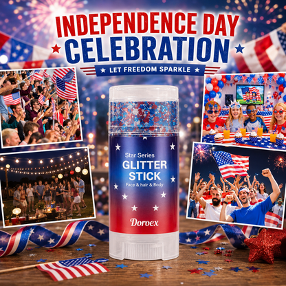 Red, White & Blue Glitter Stick
