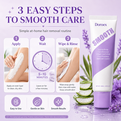 SmoothSkin Hair Removal Cream Fast, Gentle & Pain-Free