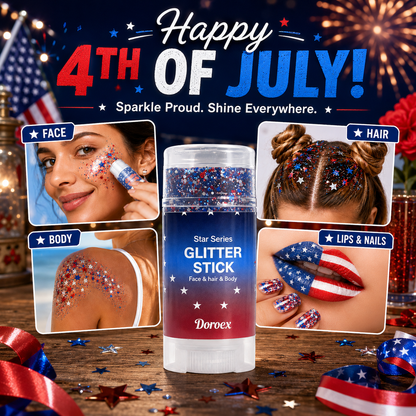 Red, White & Blue Glitter Stick