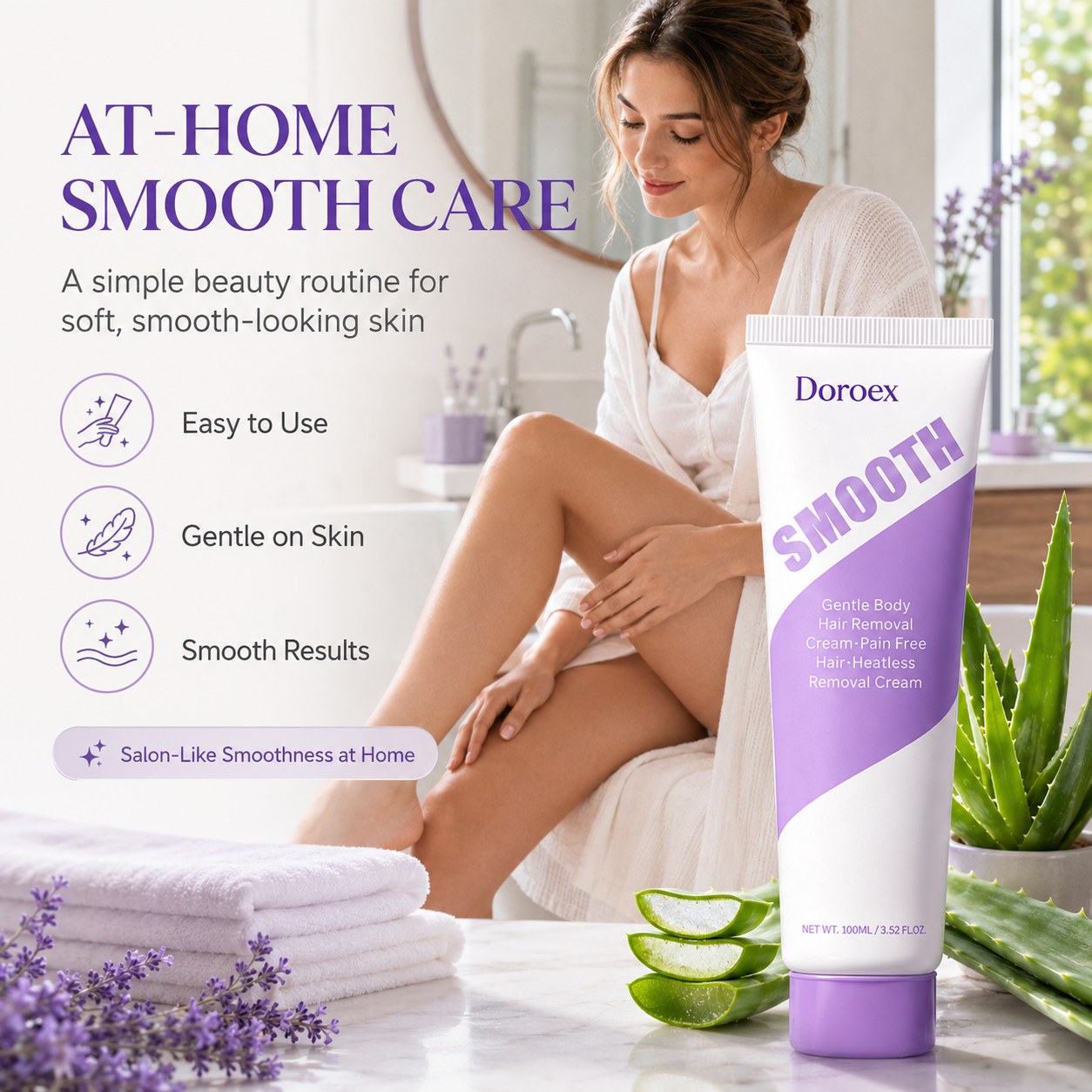 SmoothSkin Hair Removal Cream Fast, Gentle & Pain-Free
