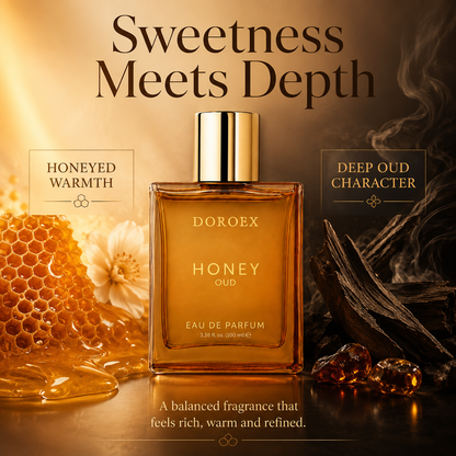 Doroex Honey Oud Perfume 100ml | Warm Floral Spicy Fragrance | Vegan Formula