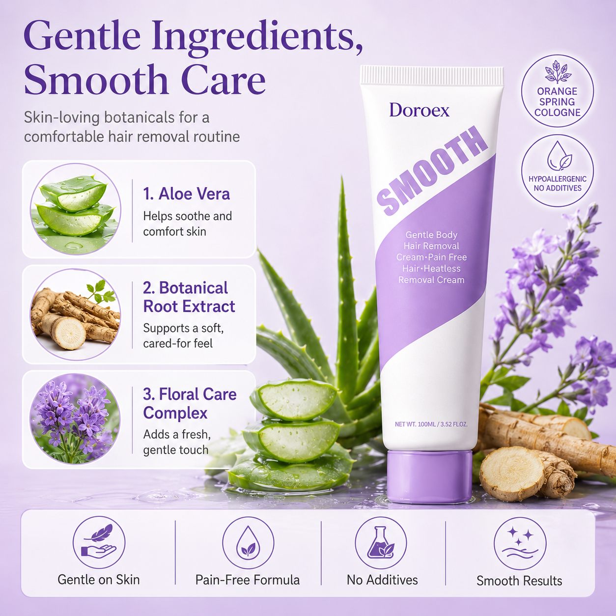SmoothSkin Hair Removal Cream Fast, Gentle & Pain-Free