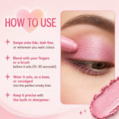 Creamy Eyeshadow Stick – Rich Color, All-Day Wear,
