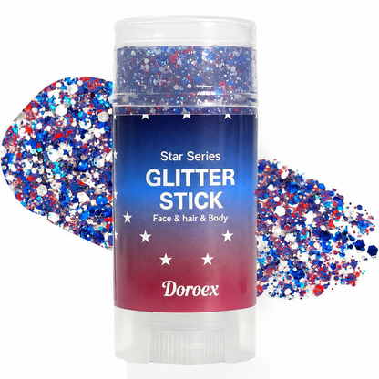 Red, White & Blue Glitter Stick