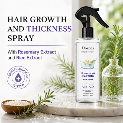 Rosemary & Rice Water Hair Spray 100% Natural Extract Silky Smooth Hair