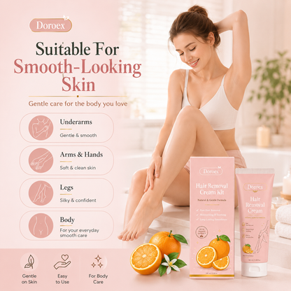 Doroex Gentle Hair Removal Cream for Sensitive Skin | Smooth & Effective for Women & Men