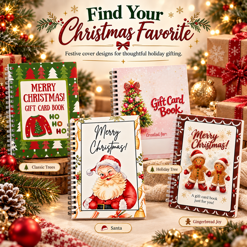 🎄 Christmas Gift Card Book – A Magical Surprise on Every Page | Durable Hardcover Gift Book 🎁
